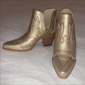 Gold Western Booties 🌟